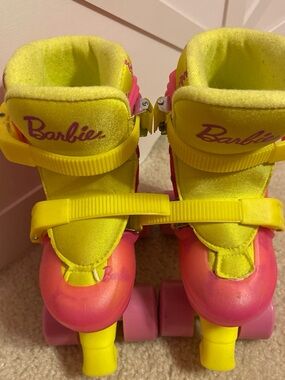 Barbie Yellow and Pink Kids Roller Skates